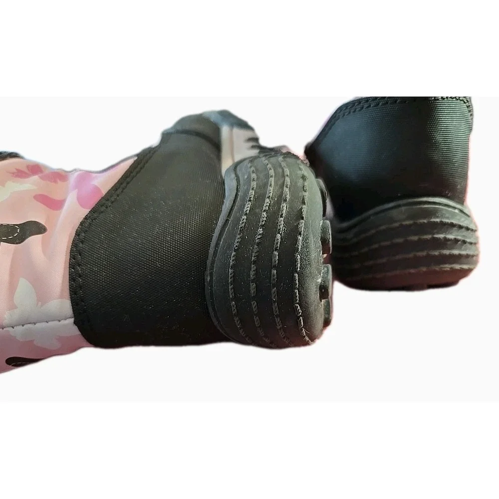 Bass Mittens Little Girl Snow Boots Size 7M Pink With Butterflies‎